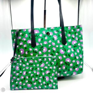 kate spade Green Floral Tote with Removable Pouch
